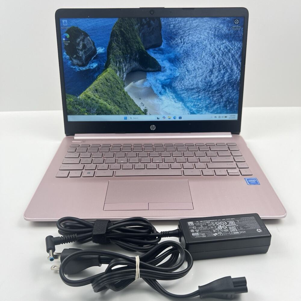 HP 14-cf2112wm 14" Intel Celeron N4120 1.1GHz 4GB RAM 64GB eMMC Win 11 w/Charger